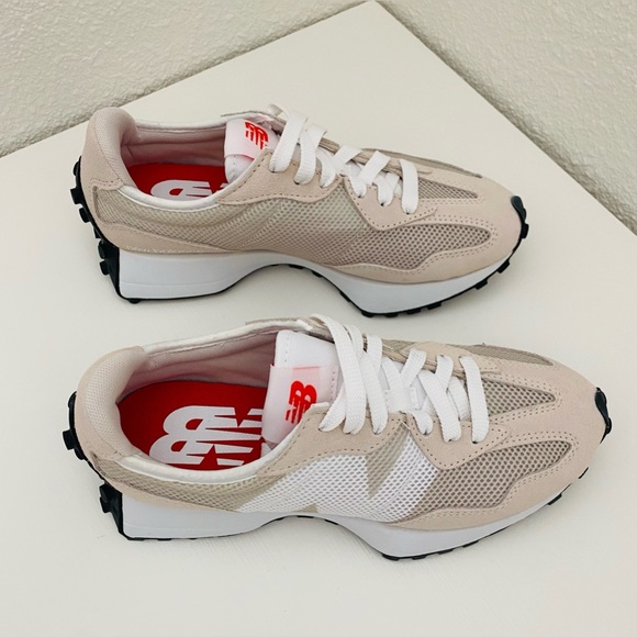 New Balance Shoes - New Balance Beige and White Women's Sneakers